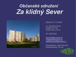 ob ansk sdru en za klidn sever