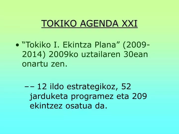 tokiko agenda xxi