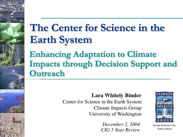 enhancing adaptation to climate impacts through decision support and outreach