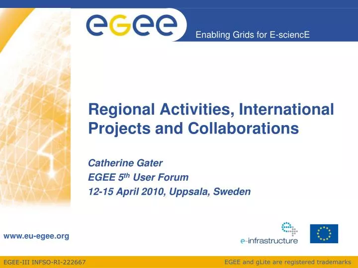 regional activities international projects and collaborations