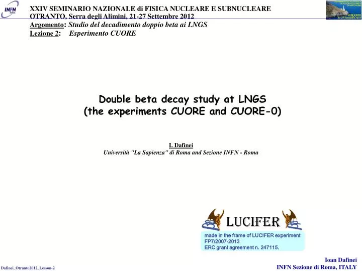 double beta decay study at lngs the experiments cuore and cuore 0