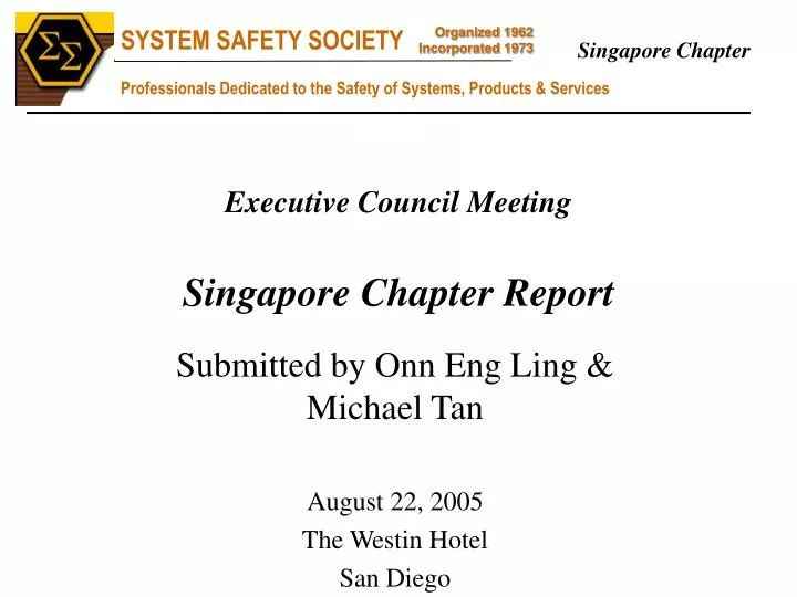executive council meeting singapore chapter report