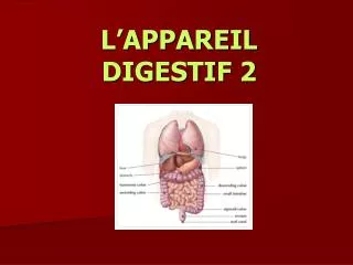 L’APPAREIL DIGESTI F 2