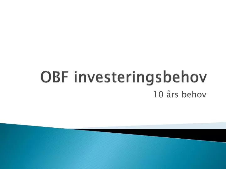 obf investeringsbehov