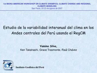 estudio de la variabilidad interanual del clima en los andes centrales del per usando el regcm