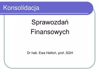 konsolidacja