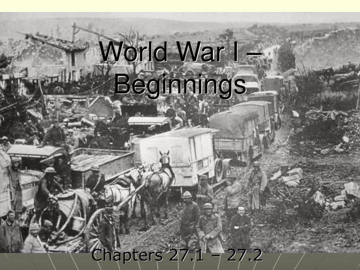 world war i beginnings