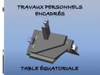 travaux personnels encadr s