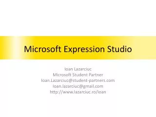 microsoft expression studio