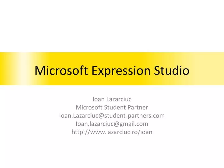 microsoft expression studio