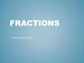 Fractions