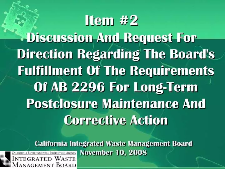 california integrated waste management board november 10 2008