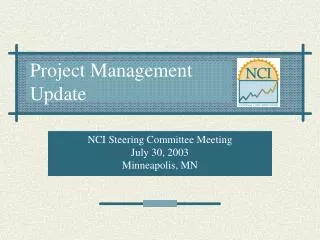 Project Management Update