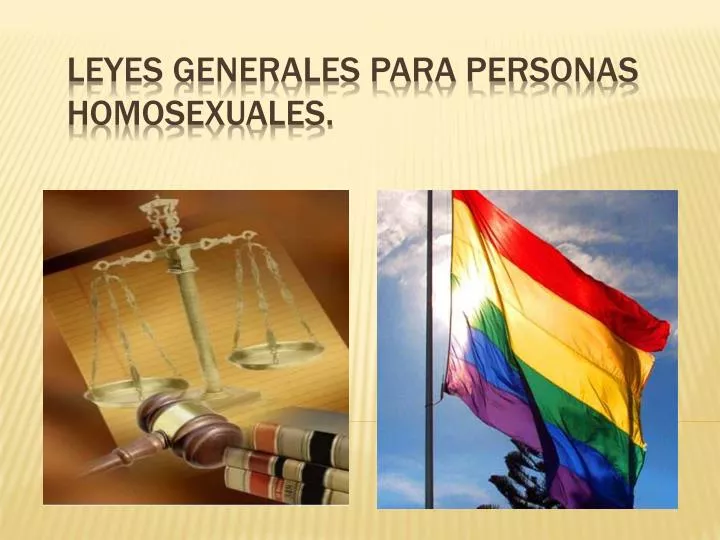 leyes generales para personas homosexuales