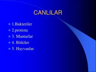 canlilar