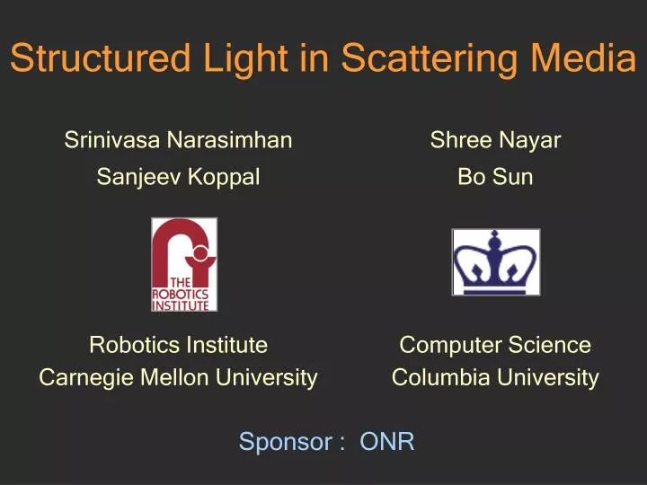 structured light in scattering media