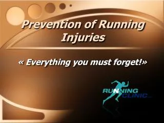 prevention of running injuries