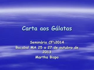 carta aos g latas