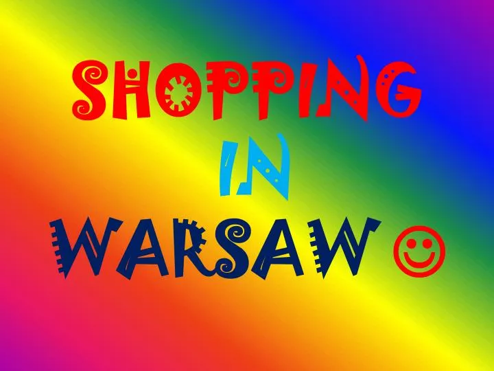 shopping in warsaw