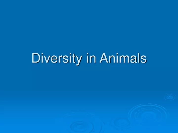 diversity in animals