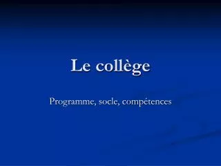 le coll ge