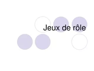 jeux de r le