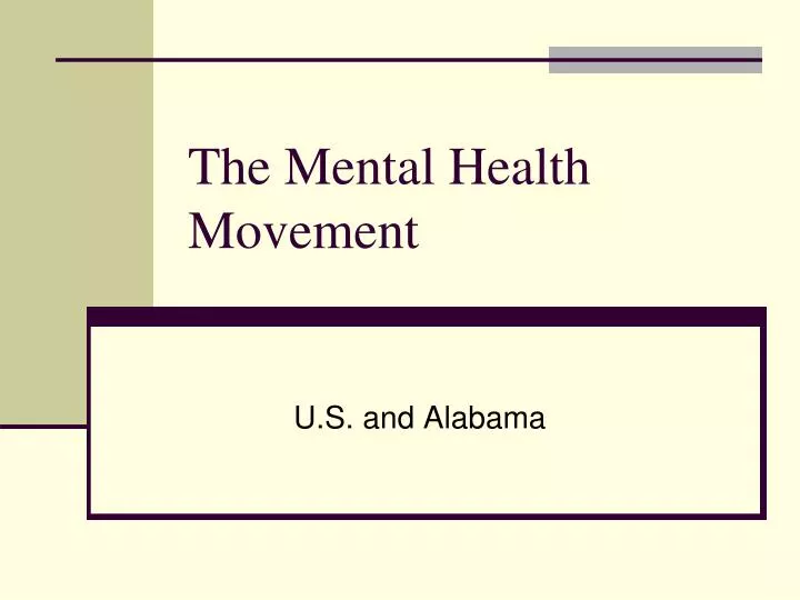 the mental health movement