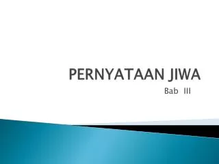 pernyataan jiwa