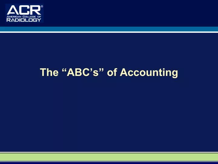 the abc s of accounting