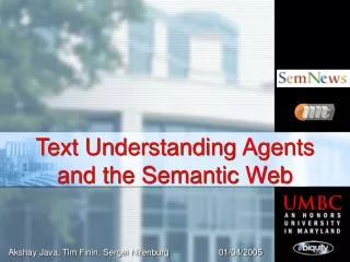 Text Understanding Agents and the Semantic Web