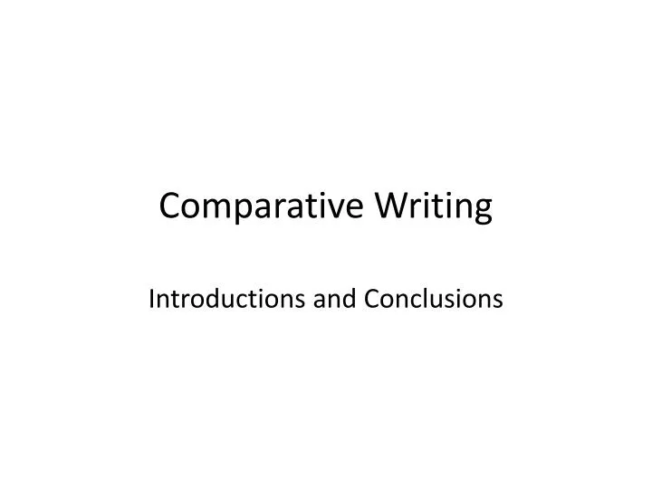 comparative writing
