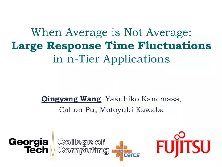 when average is not average large response time fluctuations in n tier applications