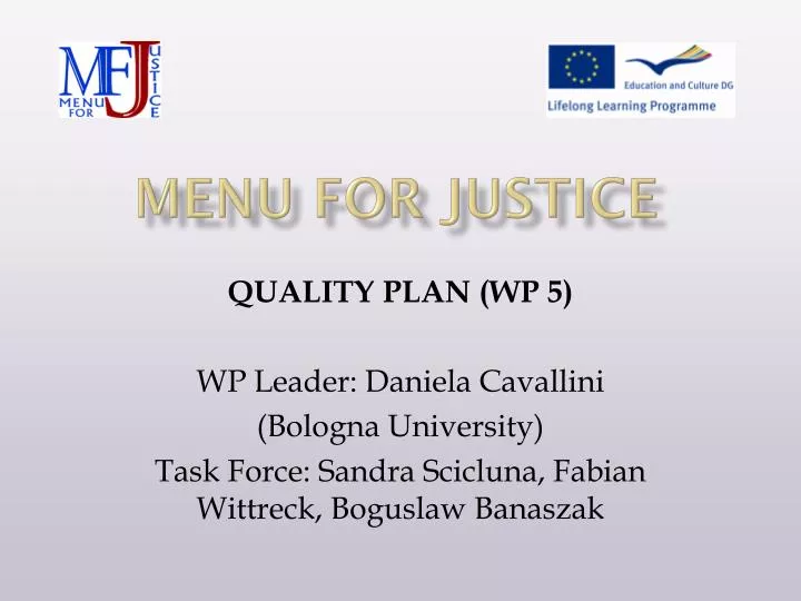 menu for justice
