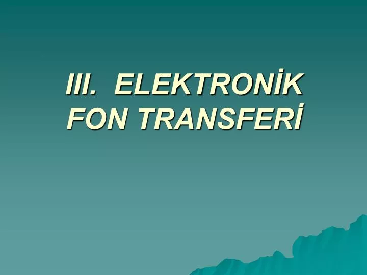 iii elektron k fon transfer