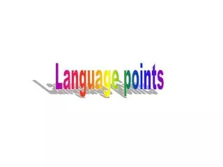 Language points