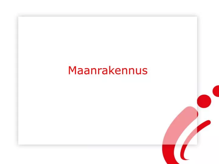 maanrakennus