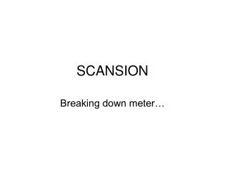 scansion