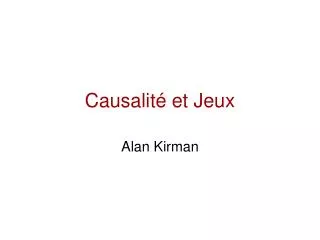 causalit et jeux