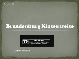 brendenburg klassenreise