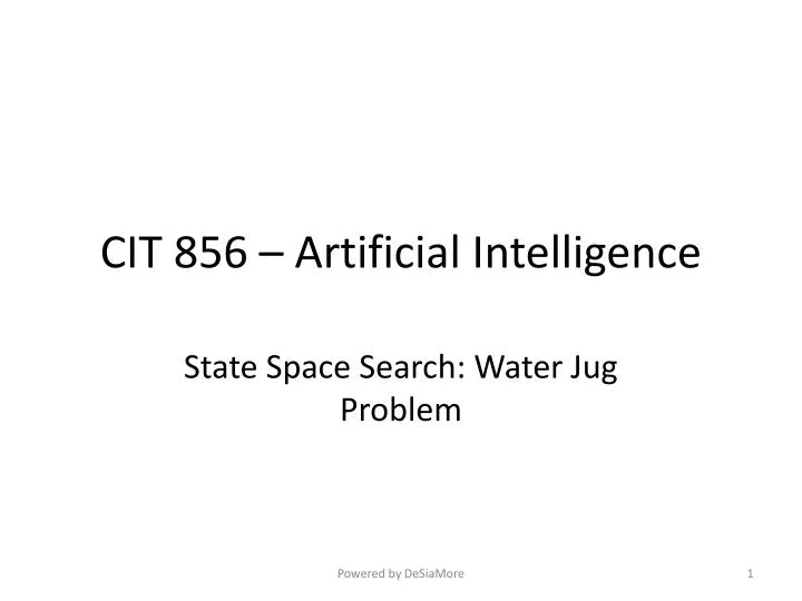 cit 856 artificial intelligence