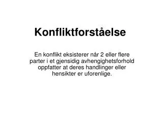 konfliktforst else