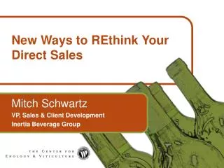 New Ways to REthink Your Direct Sales