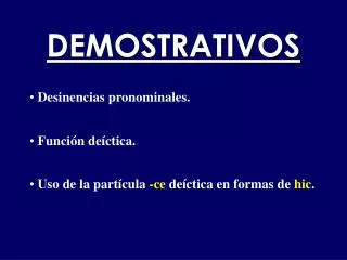 demostrativos