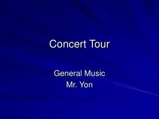 Concert Tour