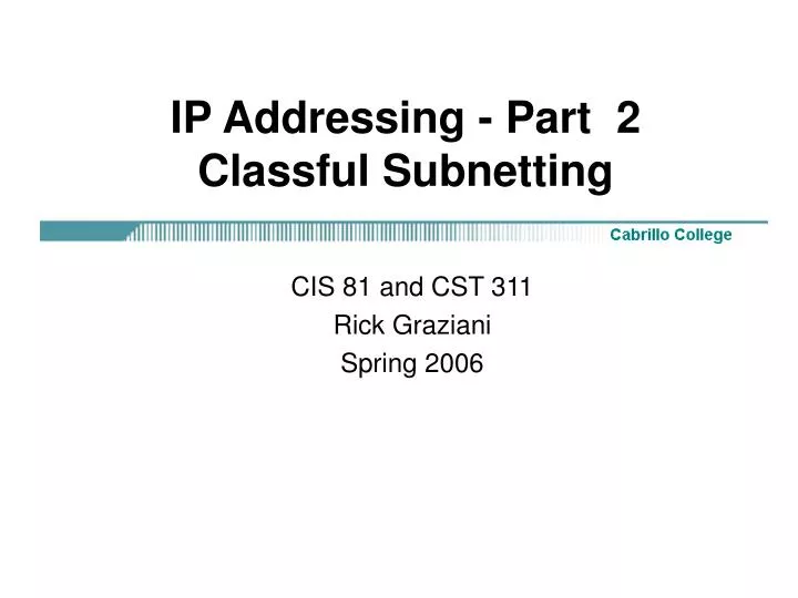 ip addressing part 2 classful subnetting