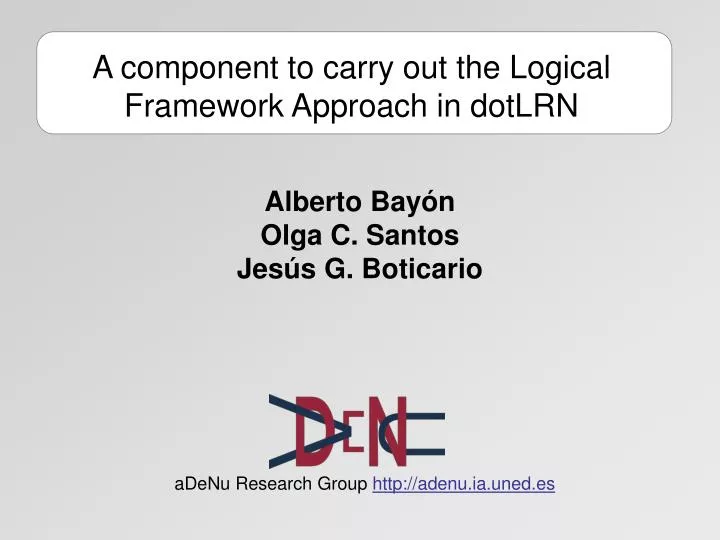 a component to carry out the logical framework approach in dotlrn