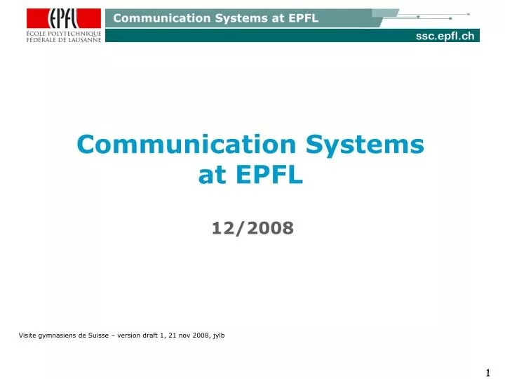 communication systems at epfl
