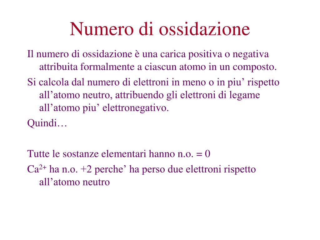 PPT - Numero di ossidazione PowerPoint Presentation, free download - ID