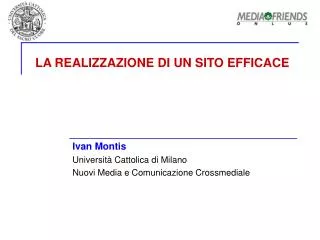 la realizzazione di un sito efficace