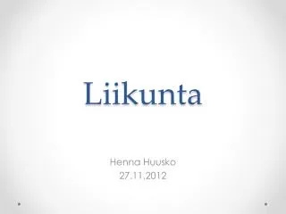 liikunta
